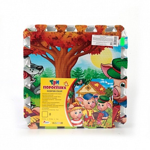 Коврик-пазл - Три поросенка, 8 сегментов (Играем вместе, FS-3PIGsim)